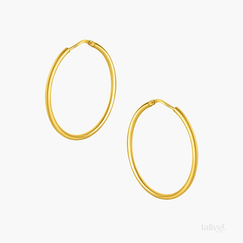 Srebrne pozłacane kolczyki koła  3,5 cm