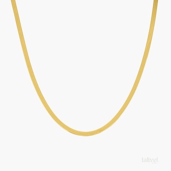 Naszyjnik żmijka srebrny pozłacany 3,5 mm