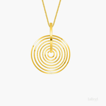 Srebrny pozłacany naszyjnik geometryczny