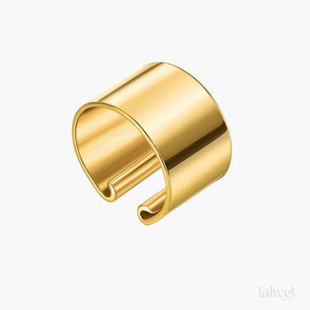 Nausznica srebrna pozłacana gładka