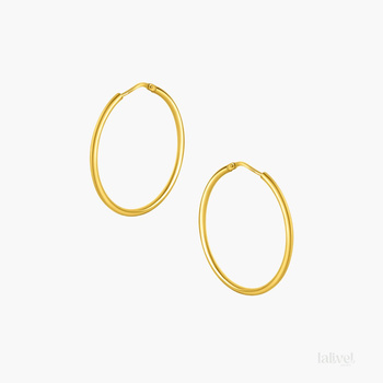 Srebrne pozłacane kolczyki koła  2,5 cm