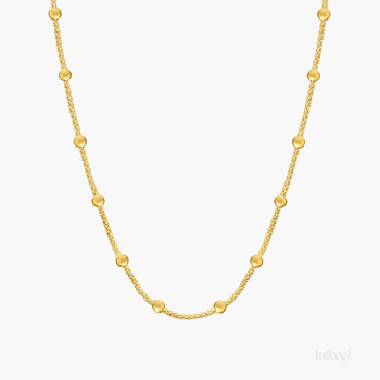 Srebrny pozłacany naszyjnik z kuleczkami